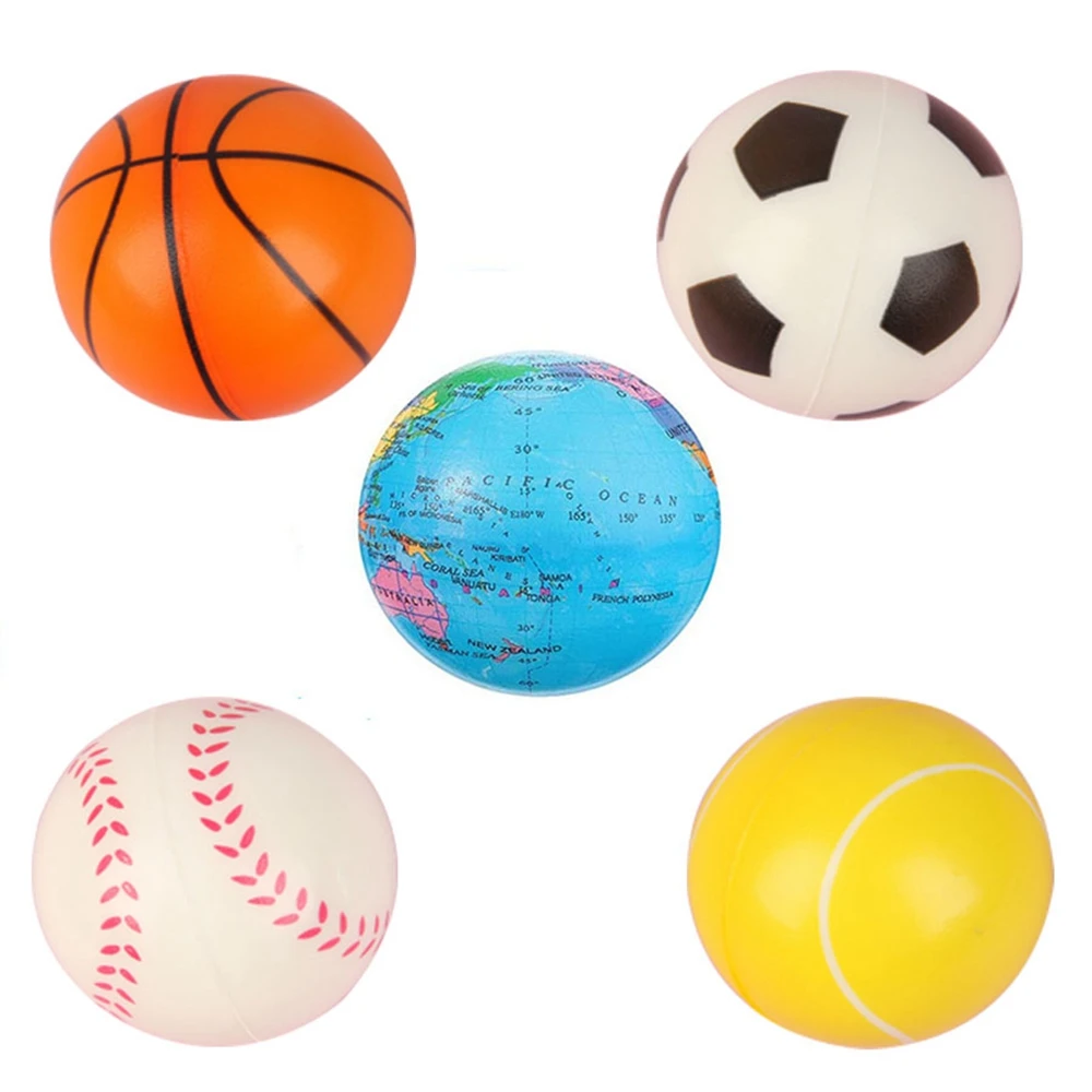5/18PCS Globe Squeeze Balls 2.3 นิ้วWorld Earthเบสบอลบาสเกตบอลฟุตบอลเทนนิสความเครียดบรรเทาลูกบอลโฟมของเล่นparty ...