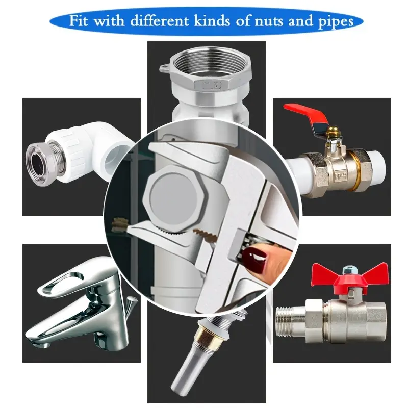 多機能調整可能なミニレンチ,アルミニウムパイプレンチ,ナット除去ツール,6〜68mm