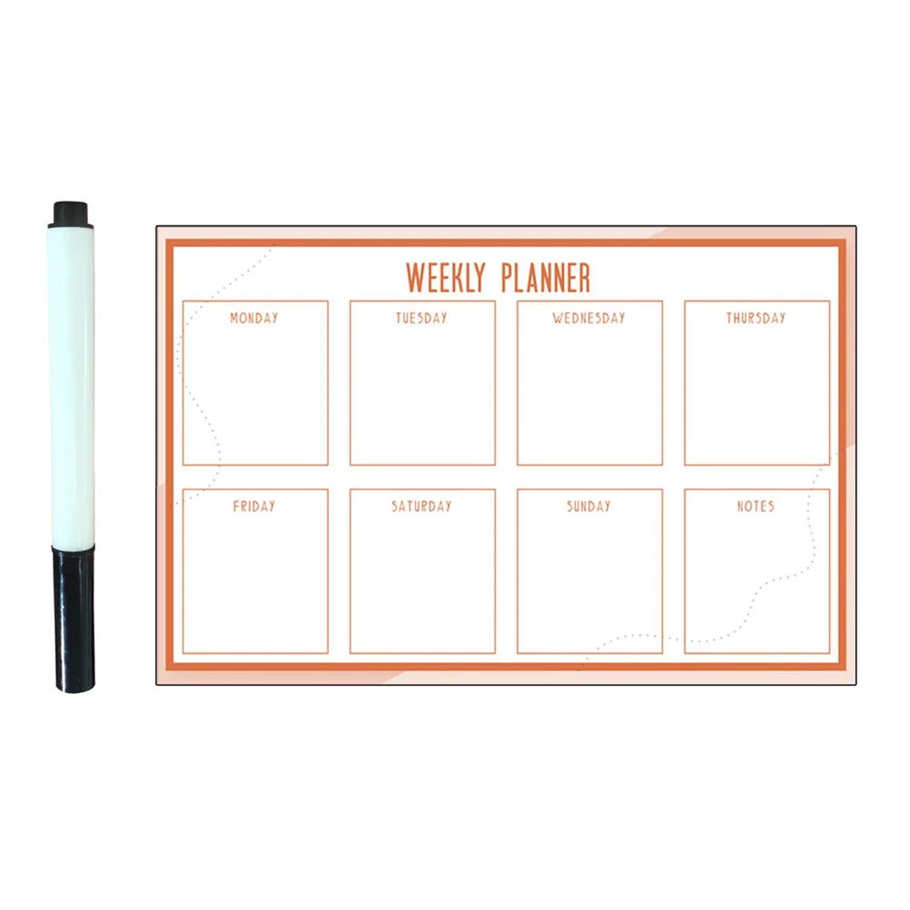 Whiteboard Stickers Daily Schedule Days of The Week for Label Labels Grid Repeatedly Erase Dry Erasable Blackboard Magnetic