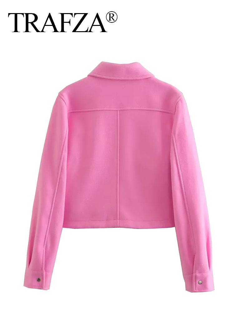 HH Damesjassen Button Down Kraag Jas Met Zakken Herfst Winter Vrouwen Elegante Effen Jas Streetwear