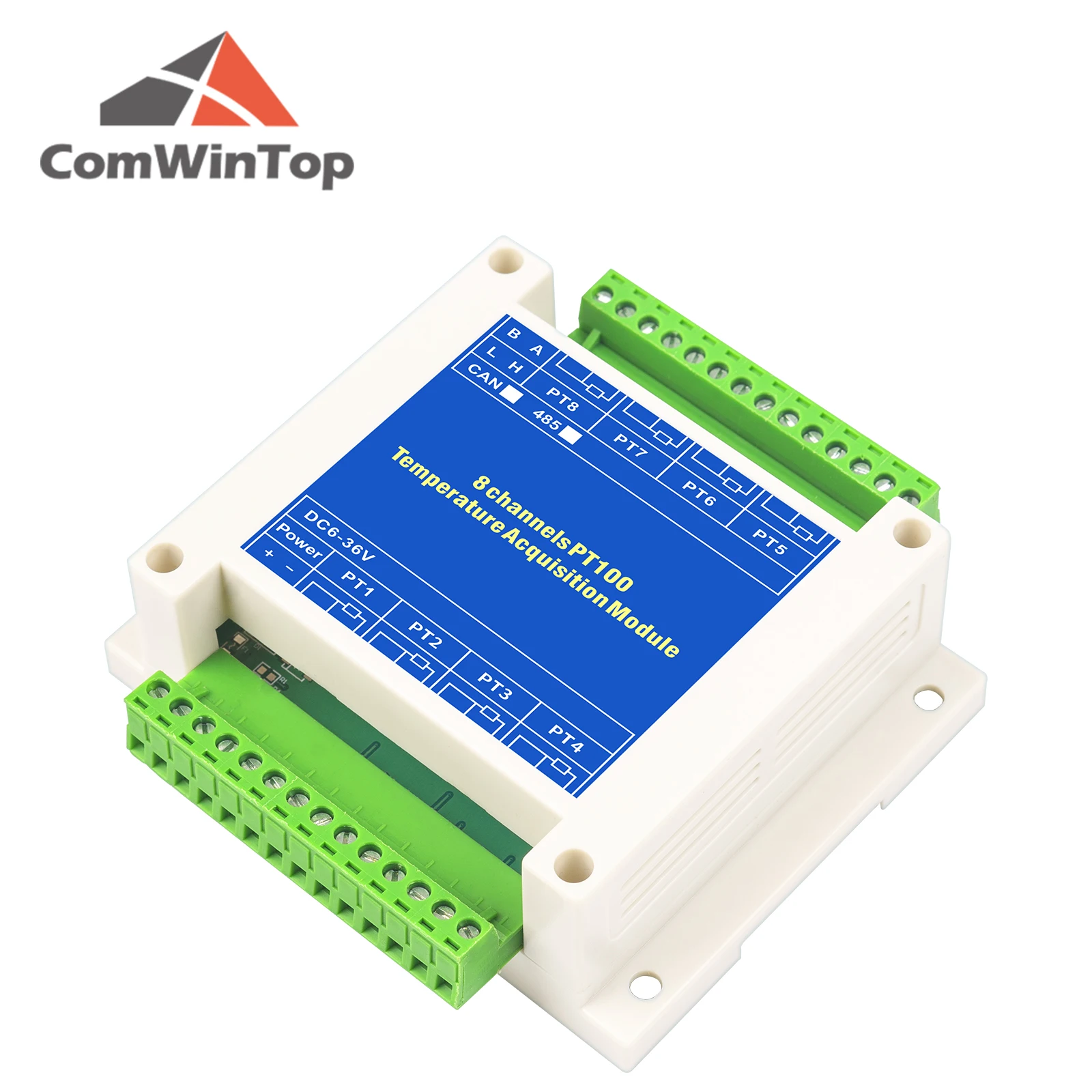 2/4/8/16 canais PT100 K/S/R/B/N/E/J/T tipo Sensor de termopar RS485 Modbus Módulo de aquisição de temperatura de saída