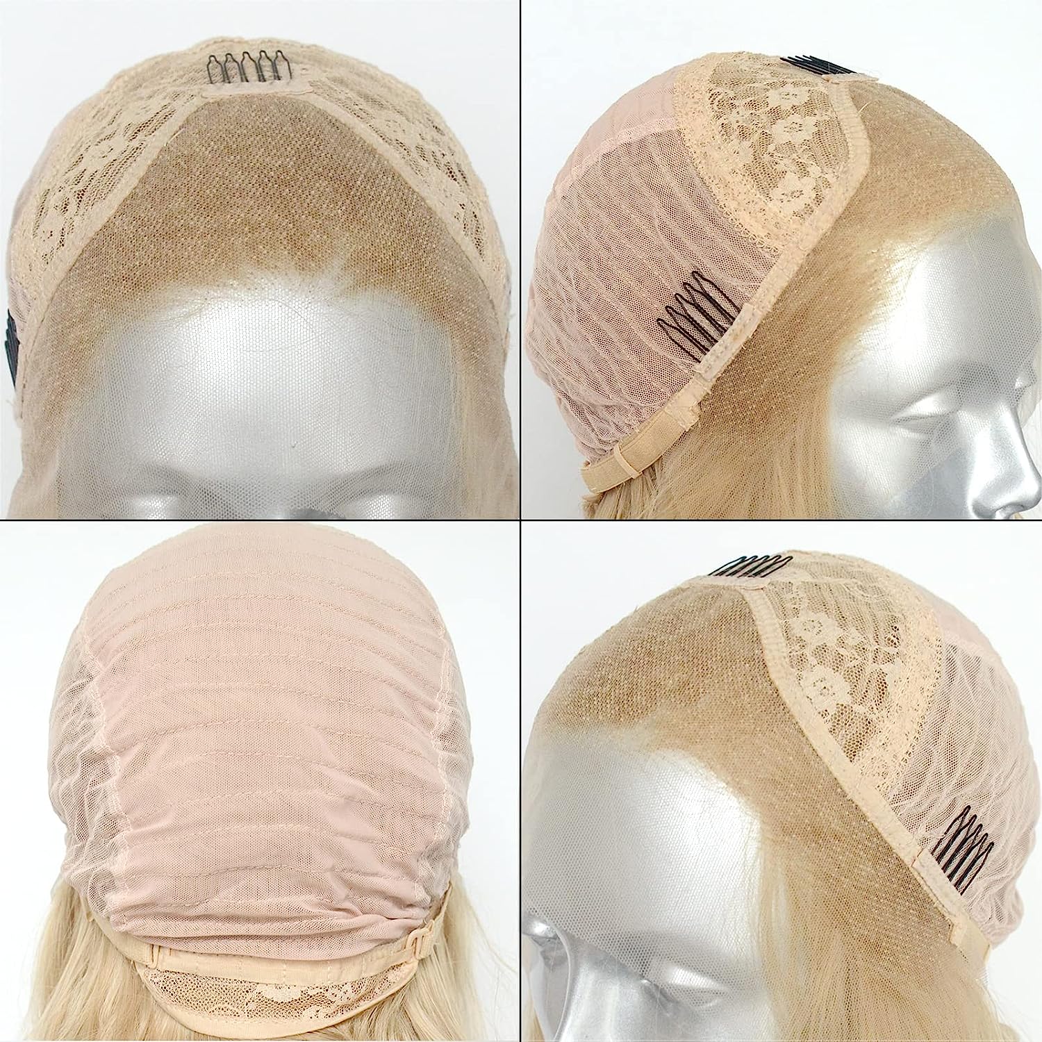 Peruca longa ondulada loira sintética com renda frontal para mulheres Gloden Blonde Drag Queen Wig