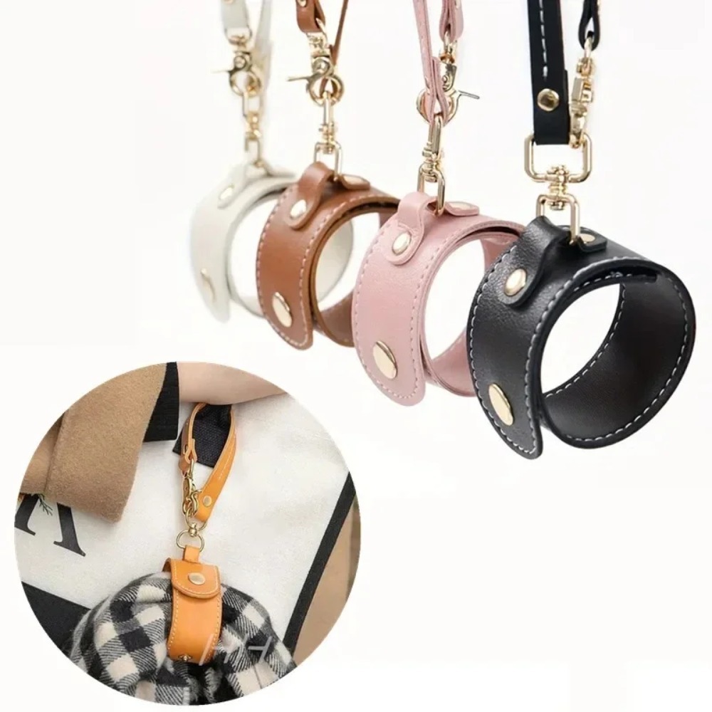 Vintage Leather Glove Holder Strap With Clasp Leather Towel Holder For Handbag Glove Strap For Hat Outdoor Camping Women