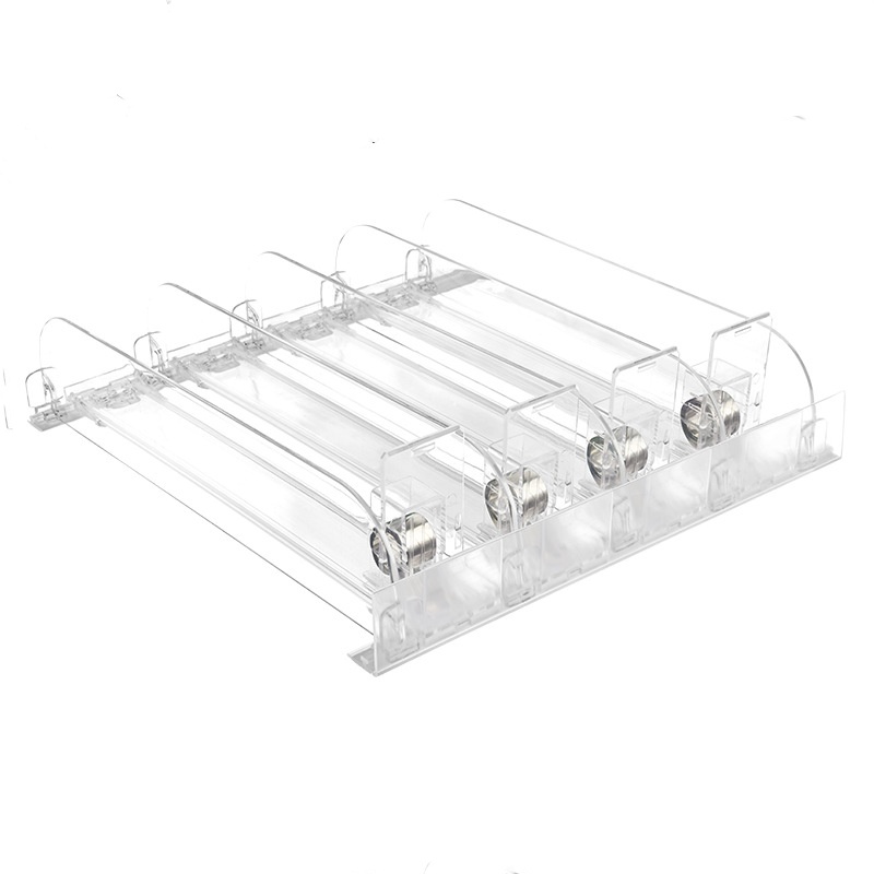 Popychacz W3.4cm Plastikowy rozdzielacz Automatyczny system napełniania popychaczem do półki supermarketu Organizer na butelki z napojami 1 opakowanie