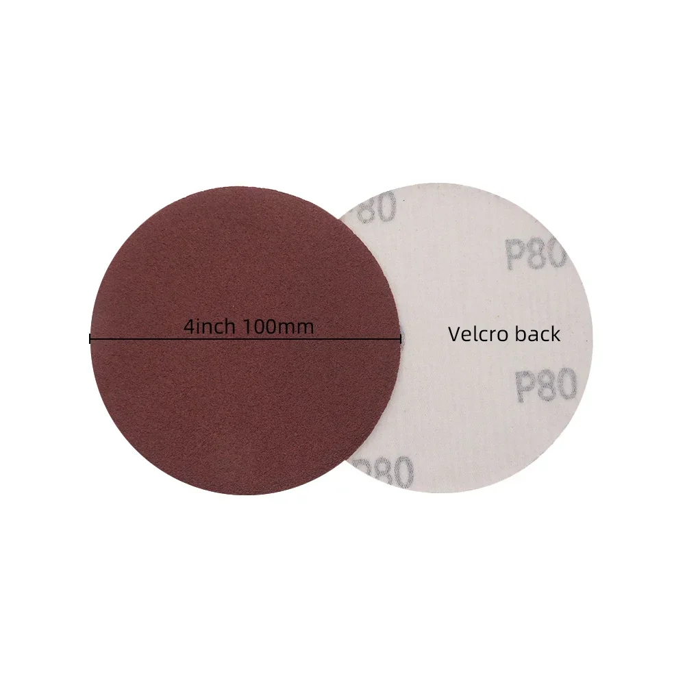 4Inch Sanding Disc Set 12Pcs Hook and Loop SandPaper 60-240 Grit Backing Pad with M10 Drill Adaptor For Polishing Cleaning Tools