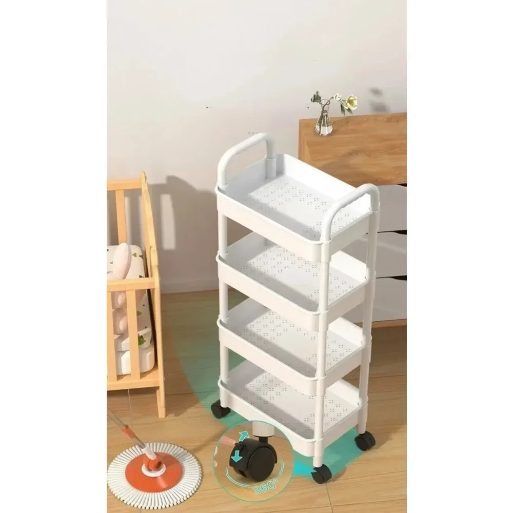 Scaffale da cucina Accessori per la casa multifunzionali Scaffale mobile Carrello della spesa Scaffale Carrello portaoggetti per salone di bellezza