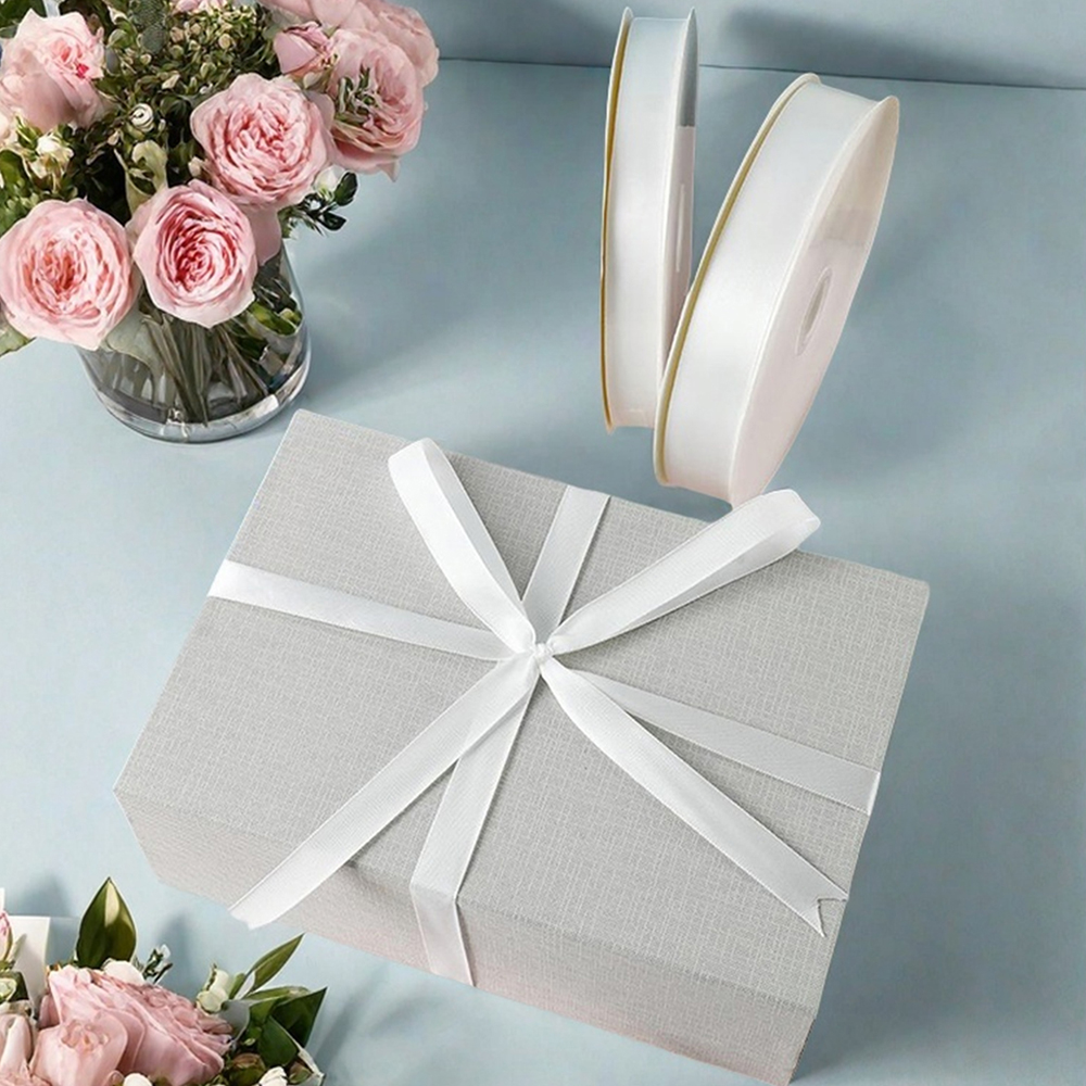 1 roll/5 rollen 0.6/1 cm breed lint boog lint bruiloft linten decoratie voor geschenkverpakkingen, geschenkdoos decoratie, DIY craft
