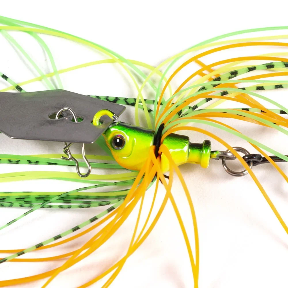 1 Cái Mồi Câu Cá 100Mm 11G Lưỡi Kim Loại Mồi Với Viền Cao Su Nhân Tạo Wobbler Buzzbait Jigging Dụ Con Quay Spinner thìa Ăn Pike