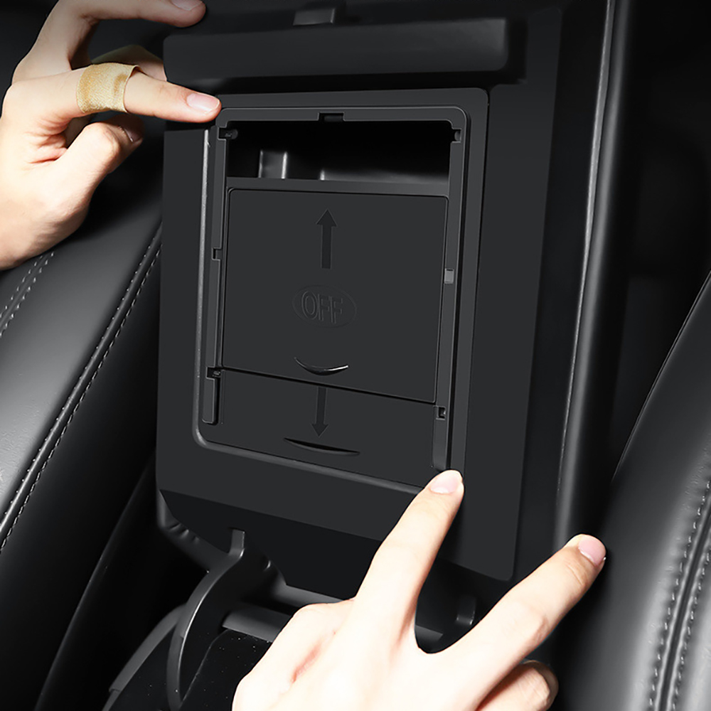 Voor Tesla Model Y 2020-2024 Auto Centrale Armsteun Verborgen Opbergdoos Verborgen Case Secret Prive Georganiseerde Container glijbaan