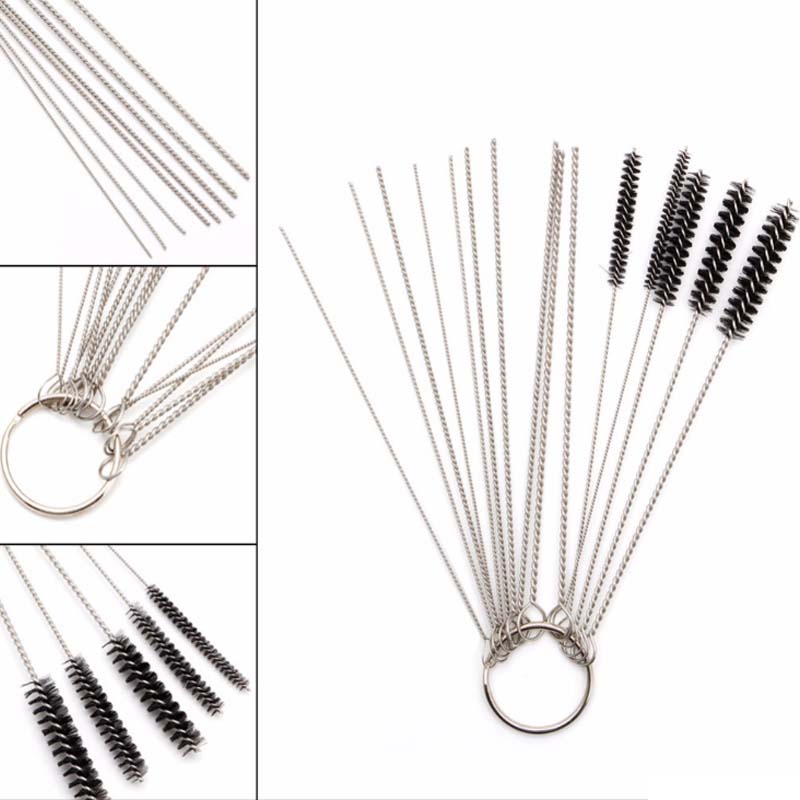 Carburetor Cleaning Tool Carbon Dirt Jet Remove Brushes Needles for Car Motorcycle Moped Scooter ATV Carb Jets Wire Cleaner Kits