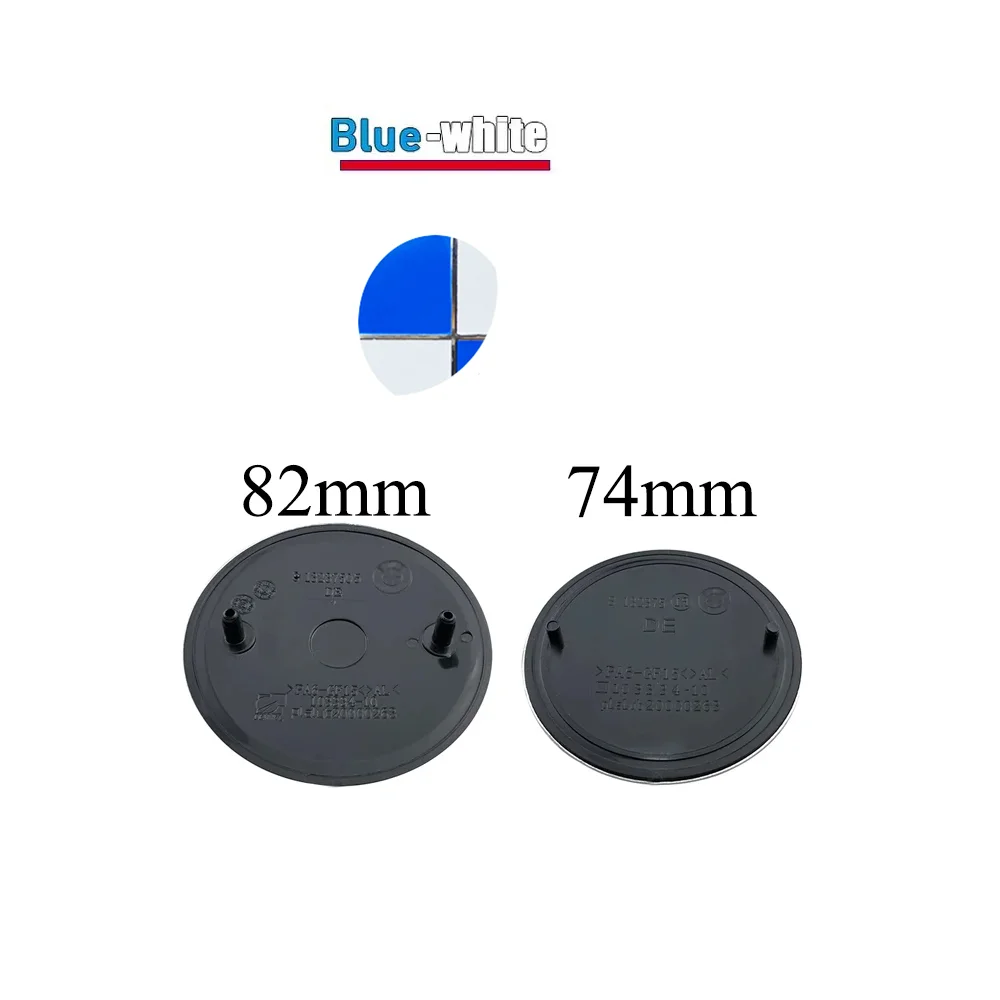 74mm 82mm Car Front Hood Emblem Logo Rear Trunk Badge for BMW E30 E38 E39 E46 E60 E61 E90 X1 X3 X4 X5 X6 E70 E83 X5 F10 F30 F32