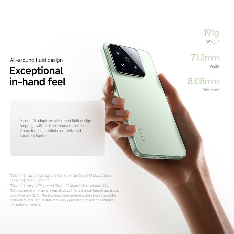 Xiaomi-Smartphone 15 versión Global, 256GB/512GB, Pantalla AMOLED de 6,36 pulgadas, 120Hz, Snapdragon®8 Elite Cámara Leica 90W HyperCharge