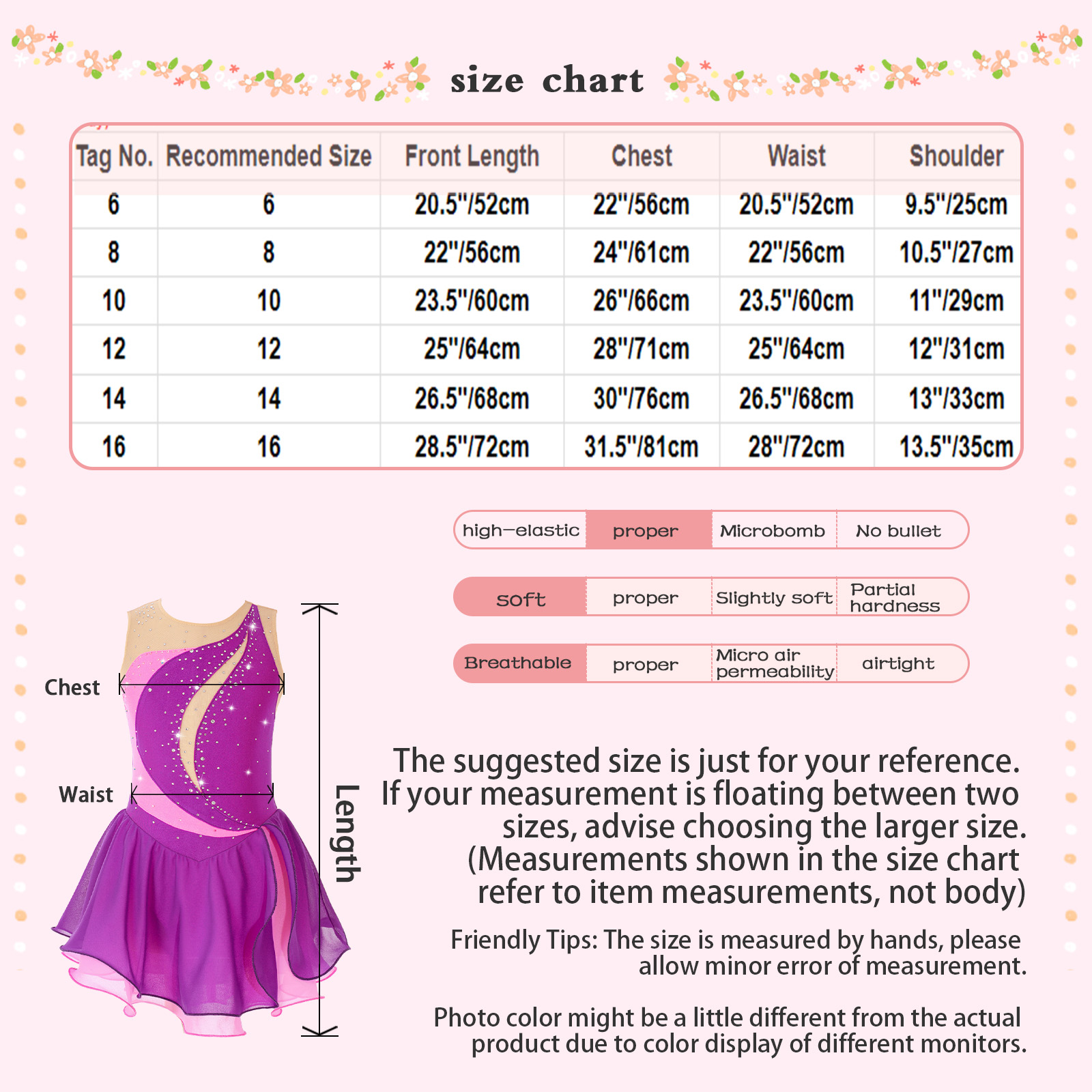 Collant de ginástica para meninas, vestidos de balé para performance de dança, strass brilhante, plissado, patinação artística, vestido de dança lírica