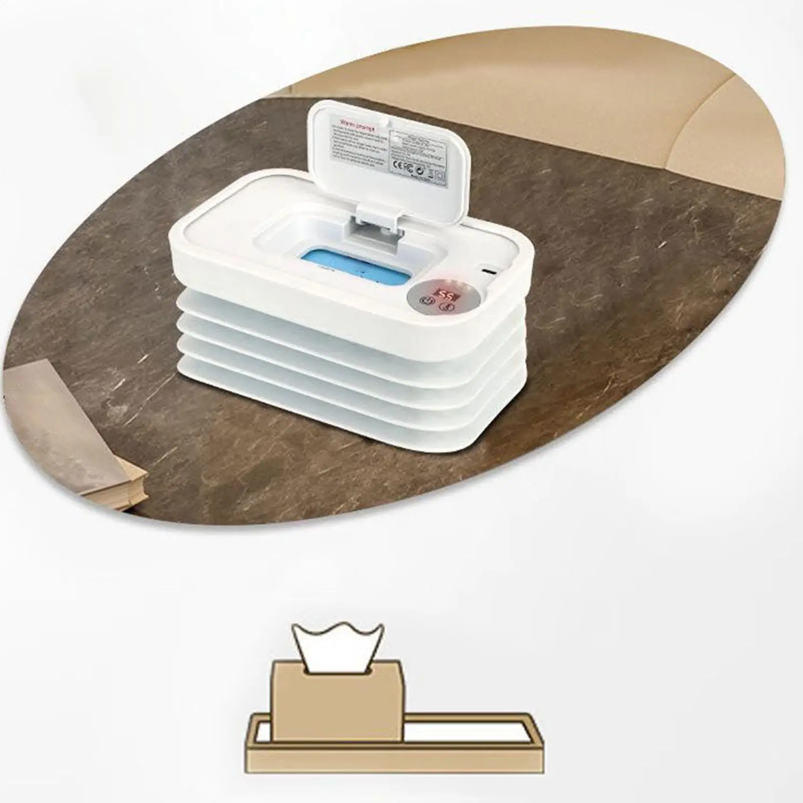 Baby Wischen Wärmer Faltbare Wischen Wärmer Spender Für Zuhause USB Lade Baby Liefert Für Camping Auto Reise Road Trips