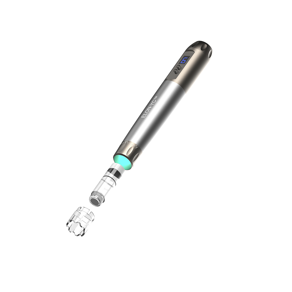 Hydra Dermapen H6 Caneta Microneedling Profissional, Dispositivo MTS, 7 Luz Colorida, 5Pcs Cartuchos de Agulhas, Hydra