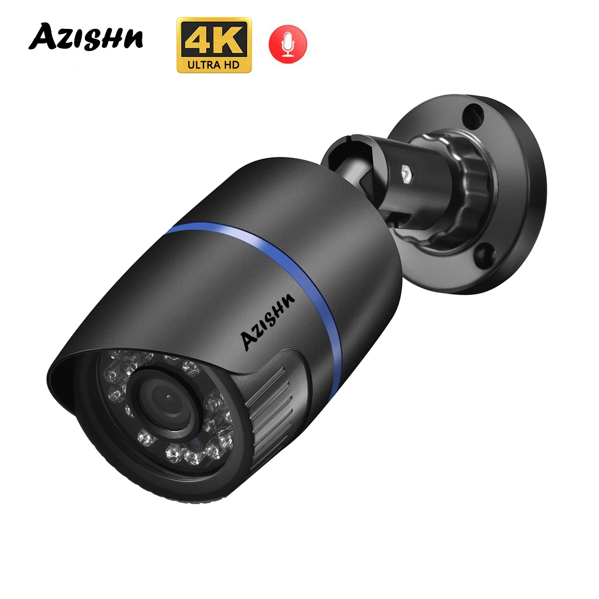 8MP Ultra HD 4K Камера IP на открытом воздухе POE H.265 Bullet 5MP 4MP Камера безопасности обнаружения движения ночного видения
