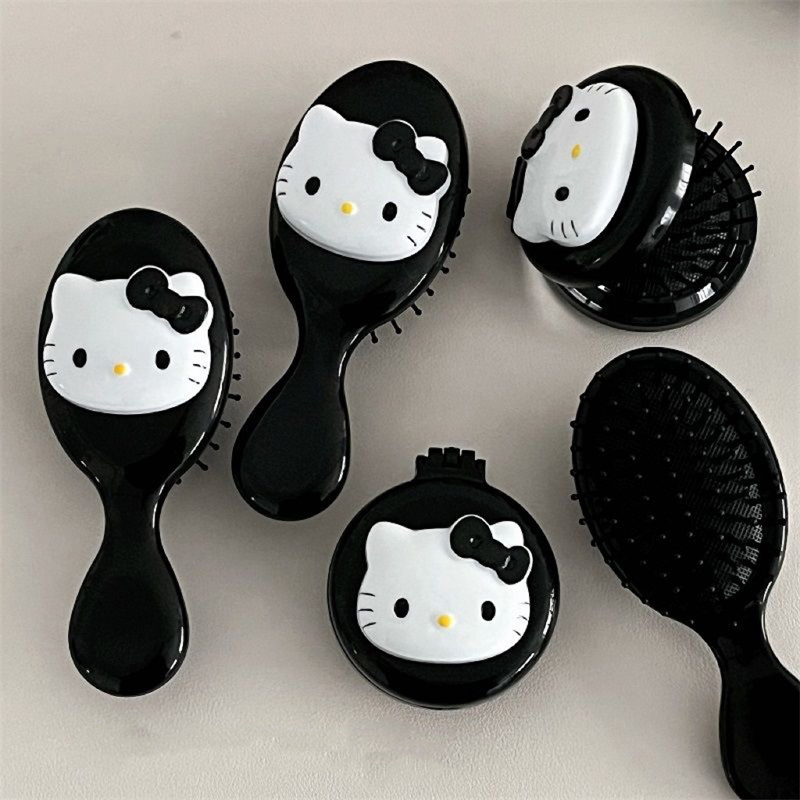 Kawaii Hello Kitty Luchtkussen Kam Anime Sanrio Cartoon Kitty Kat Pop Meisje Hart Leuke Draagbare Kam Cadeau Voor Meisje Styling Tool