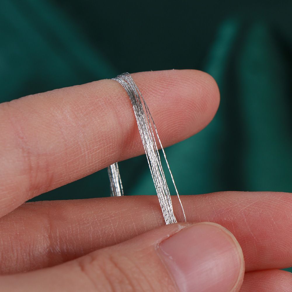 Прочные Полиэстеровые нити для вышивания крестом, золотистые/серебристые, 100 м