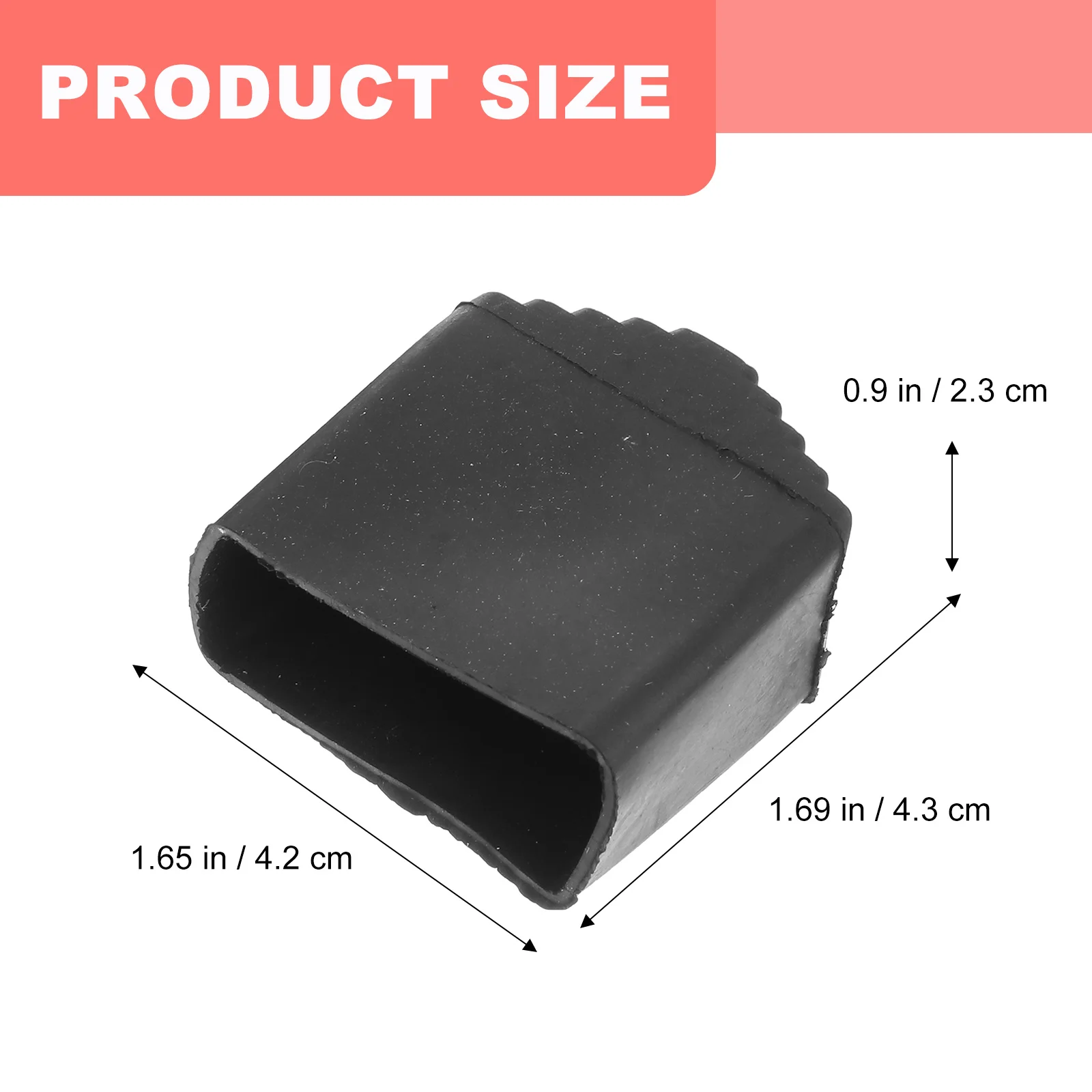 2 pezzi piedini non scaletta coperture in gomma 2X4 cm poggiapiedi per scale domestiche scaletta pieghevole pavimento antiscivolo