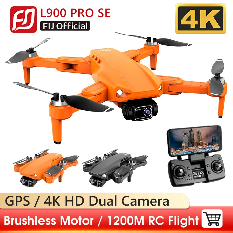 L900 PRO SE Drone 4K Profesjonalny GPS 5G WIFI Bezszczotkowy silnik Podwójna kamera Dron Fodable RC Quadcopter FPV Helicopter L900 SE MAX