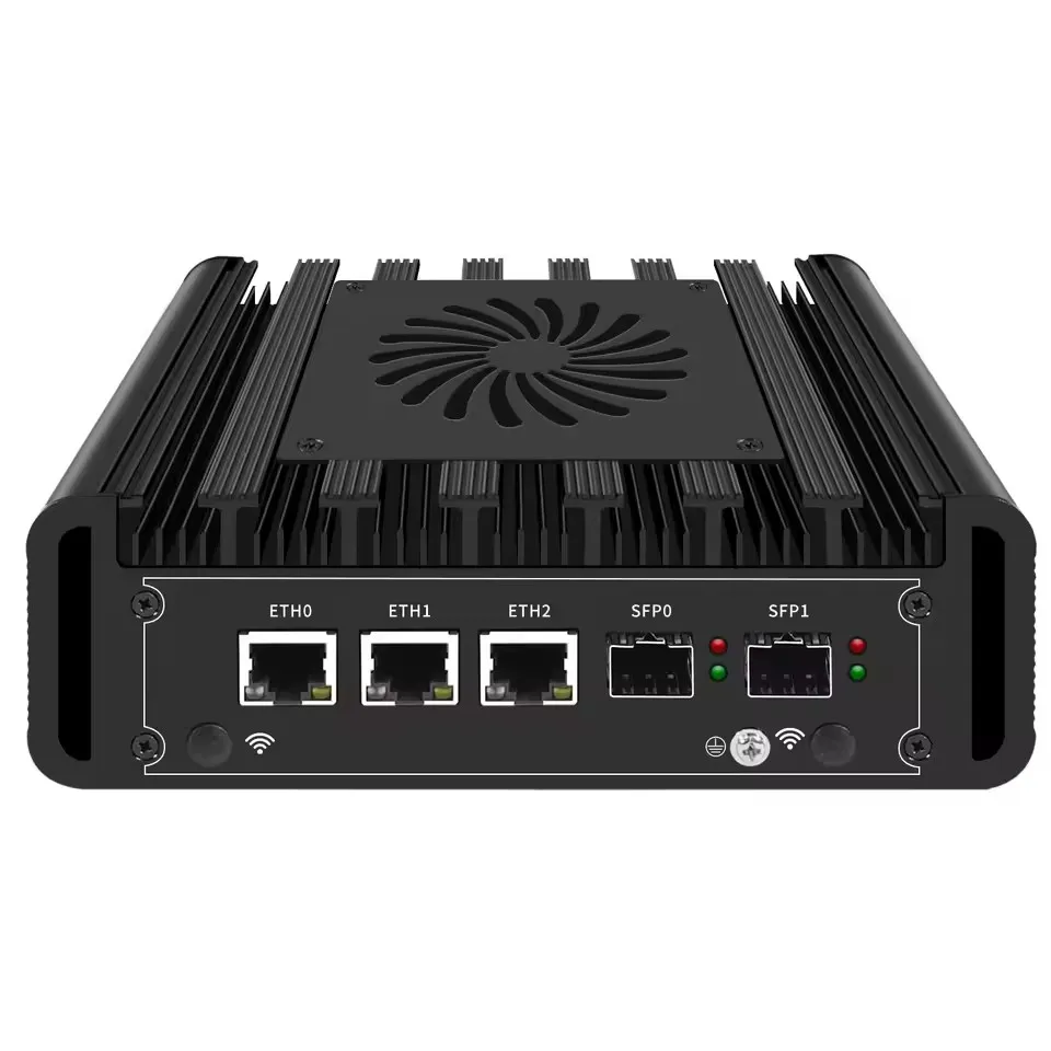 Твердый брандмарт ПК 2x10G SFP+ 3x2,5G LAN Intel i3 N305 N150 N100 Мини-компьютер DDR5 NVMe Server Host Proxmox pfSense OPNsense