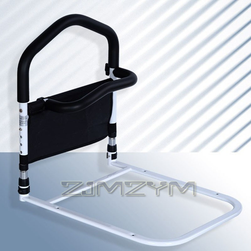 Get Up Handrails Safety Bed Assist Rail Bedside Handrail Fall Prevention Guard For Old People Pregnant Women With Storage Pocket