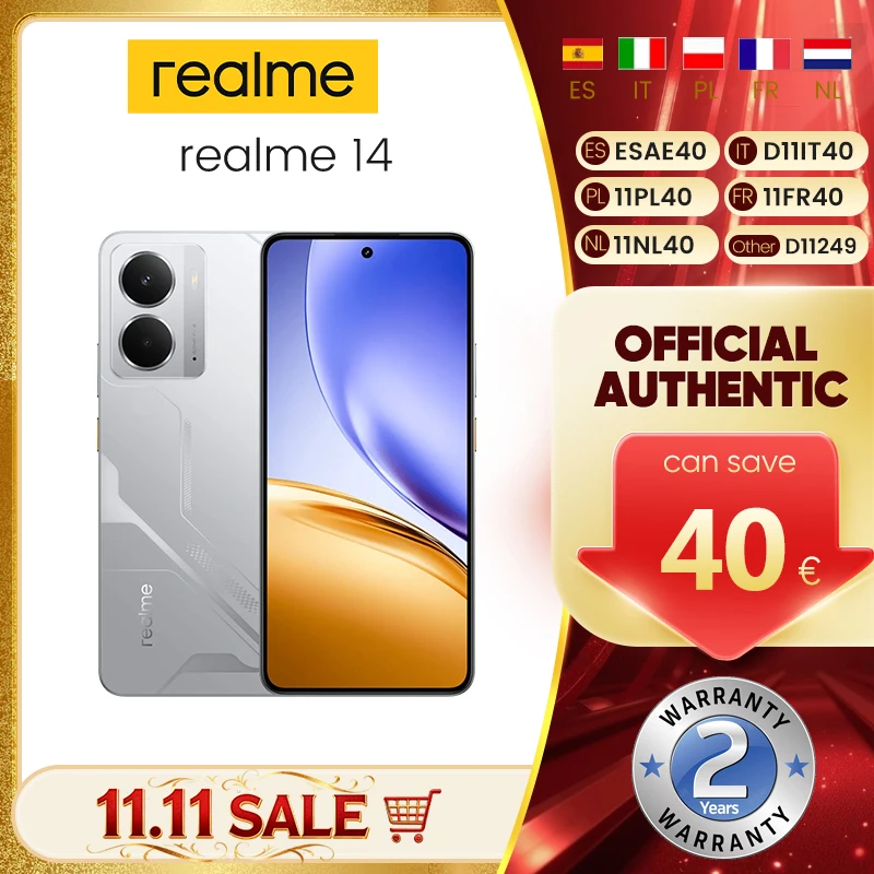 [Programa Pioneiro] smartphone realme 14 5G Snapdragon ®   6 Gen 4 Chipset 6000mAh Bateria 45W Carga 120Hz AMOLED Display IP69 NFC