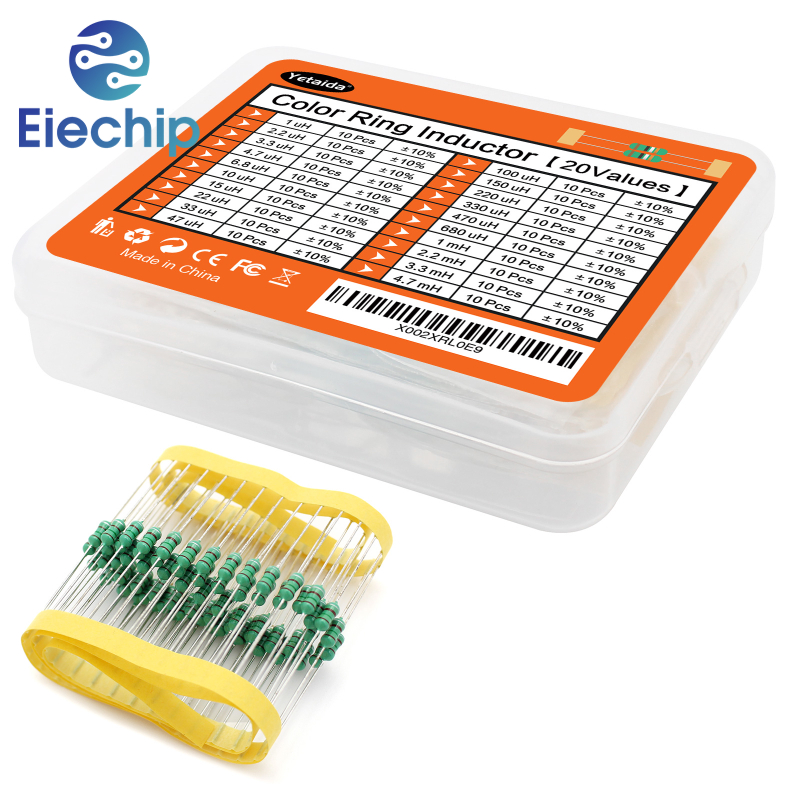 200 stücke 1/2w Induktors ortiment 0,5 w Far bring induktivität 1uh-4,7 mh 20 Werte * 10 stücke Induktivitäten sortiertes Kit