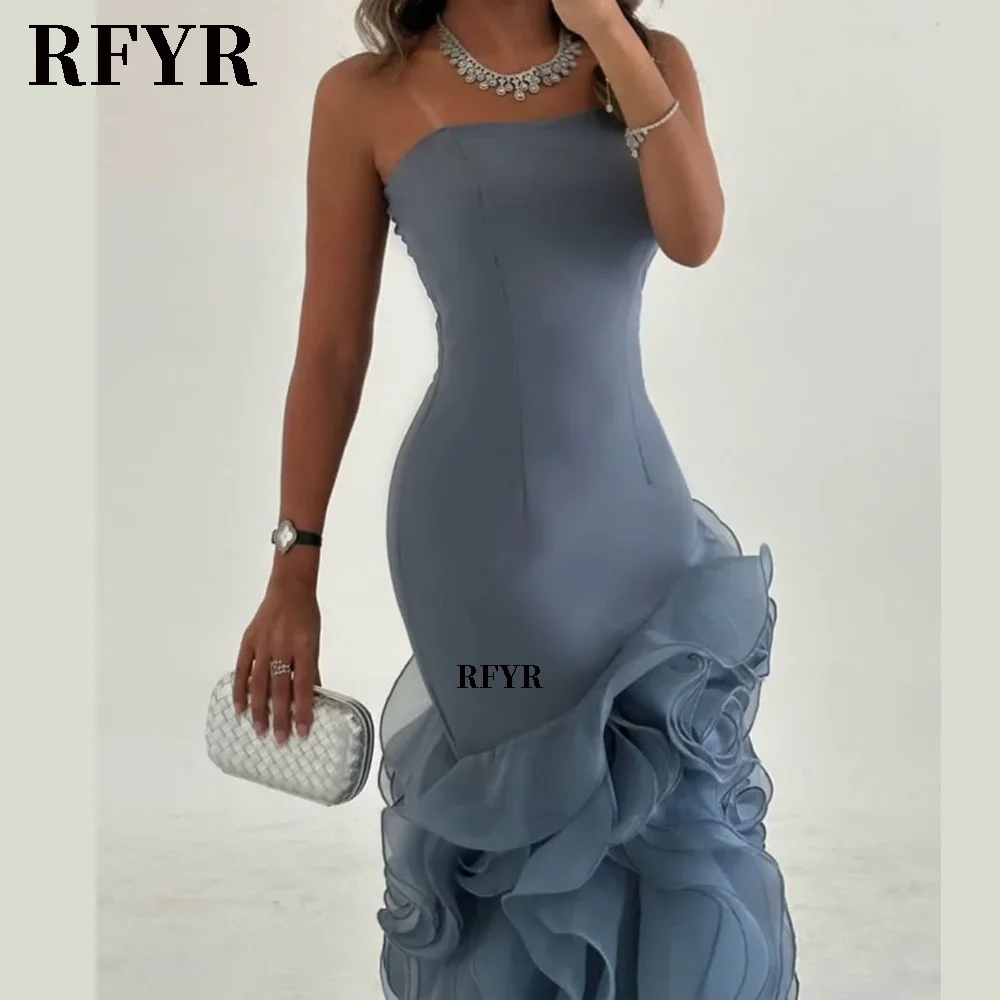 RFYR Asymmetrisches Abendkleid, abgestufte Schichten, Partykleid für Damen, Meerjungfrau-Abendkleider, formelle Anlässe, individuell gestaltet