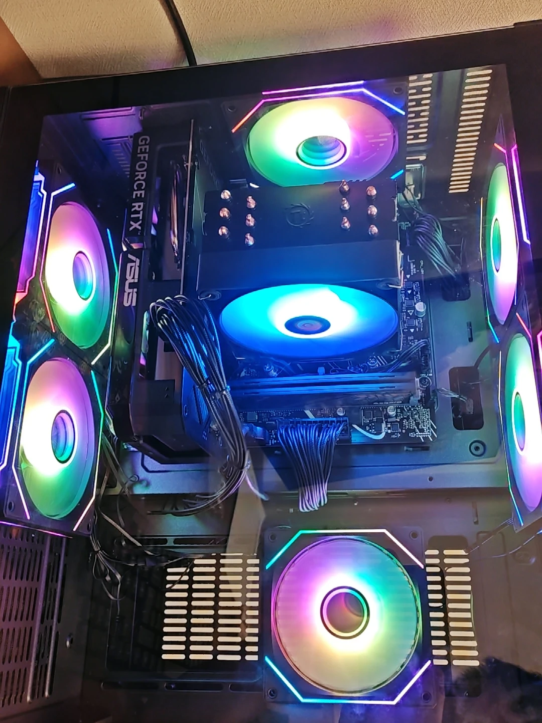 Beliebte PC-Gehäuse RGB-Lüfter 12 cm ATX-Türme mit Lüfterkühler 5 V 3-poliger Computer-Gaming-CPU-Kühler Kupfer ARGB-Lüfter