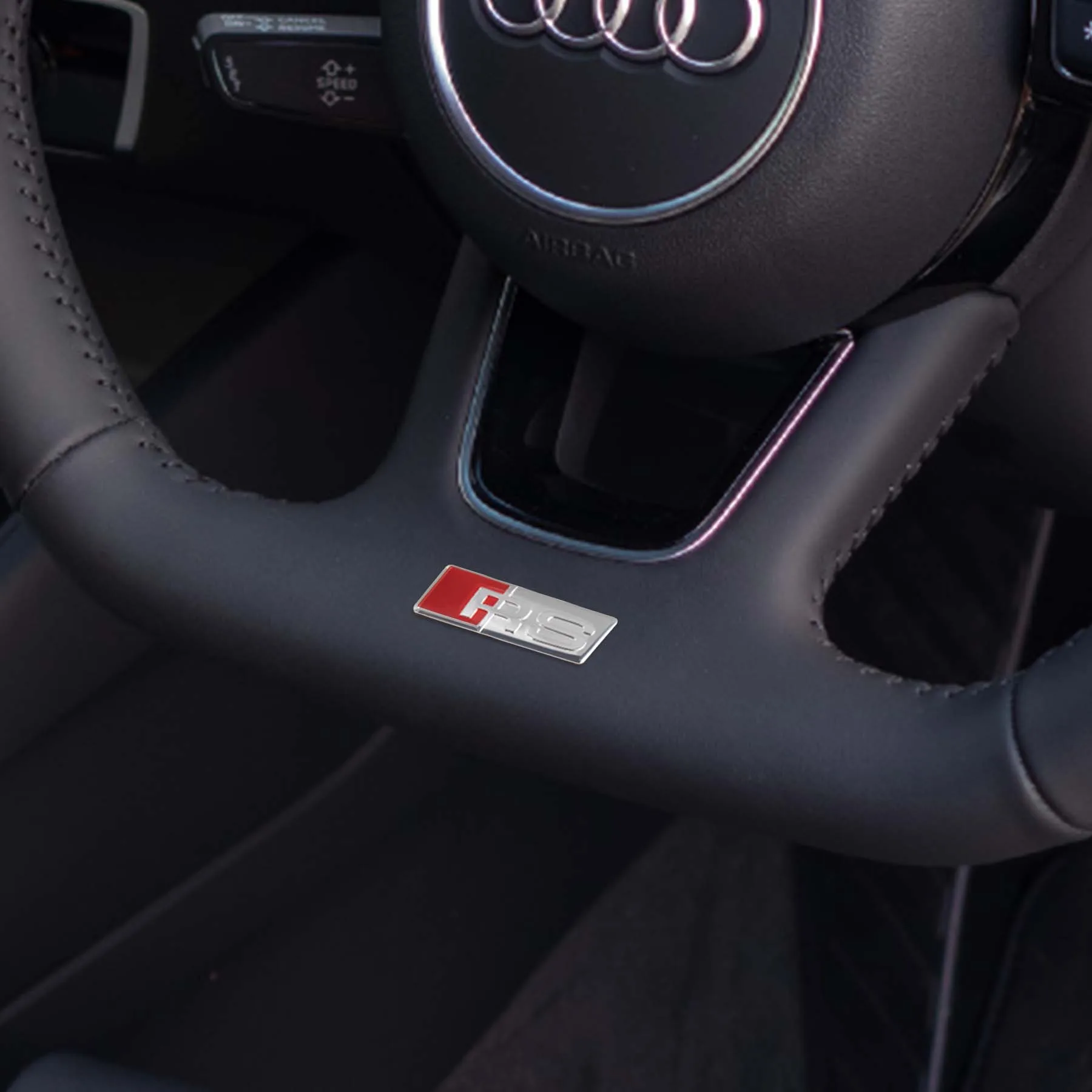 2/5/10 шт. автомобильный значок RS Sline, наклейка на руль, аксессуары для Audi Sline A4 B7 B8 B9 A3 8P 8V 8L A5 A6 C6 C5 C7 A1 Q2 Q3