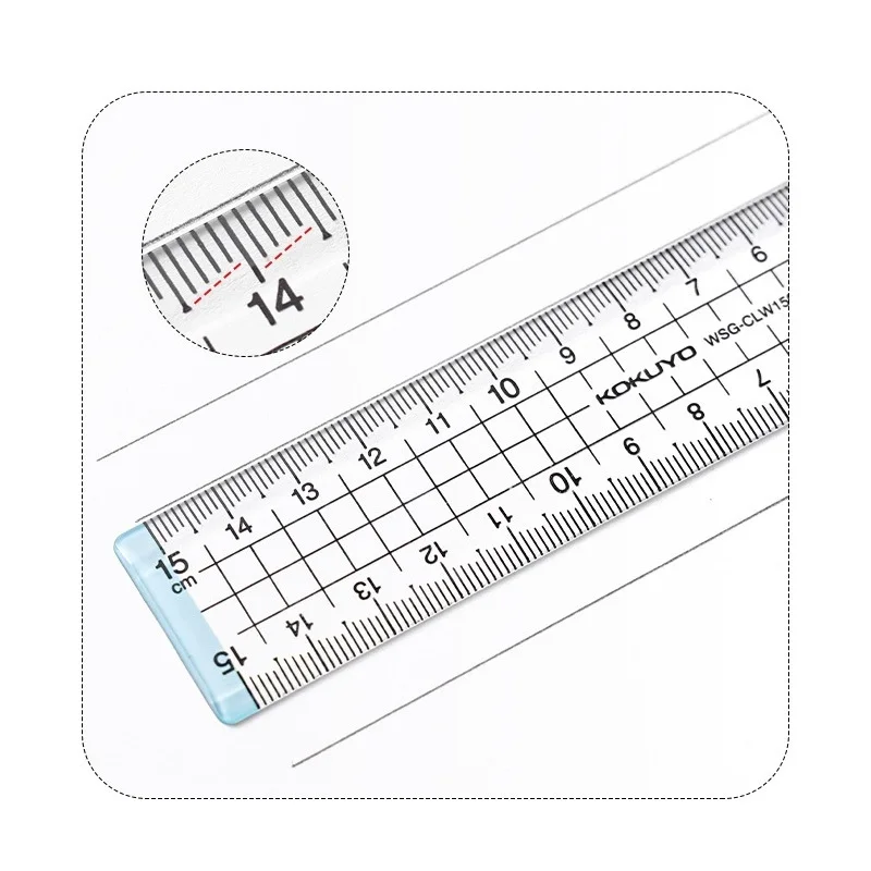 Kokuyo Campus Easy 15cm righello bilancia a doppio lato acrilico trasparente dritto regola materiale scolastico per ufficio A7272