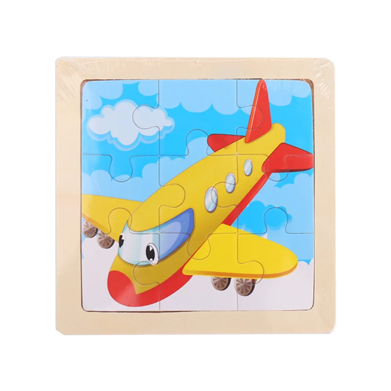 เด็กสัตว์ปริศนาไม้ Montessori เกมความรู้ความเข้าใจการ์ตูน Tangram การศึกษาการพัฒนาของเล่นเด็กของขวัญ 2 3 ปี