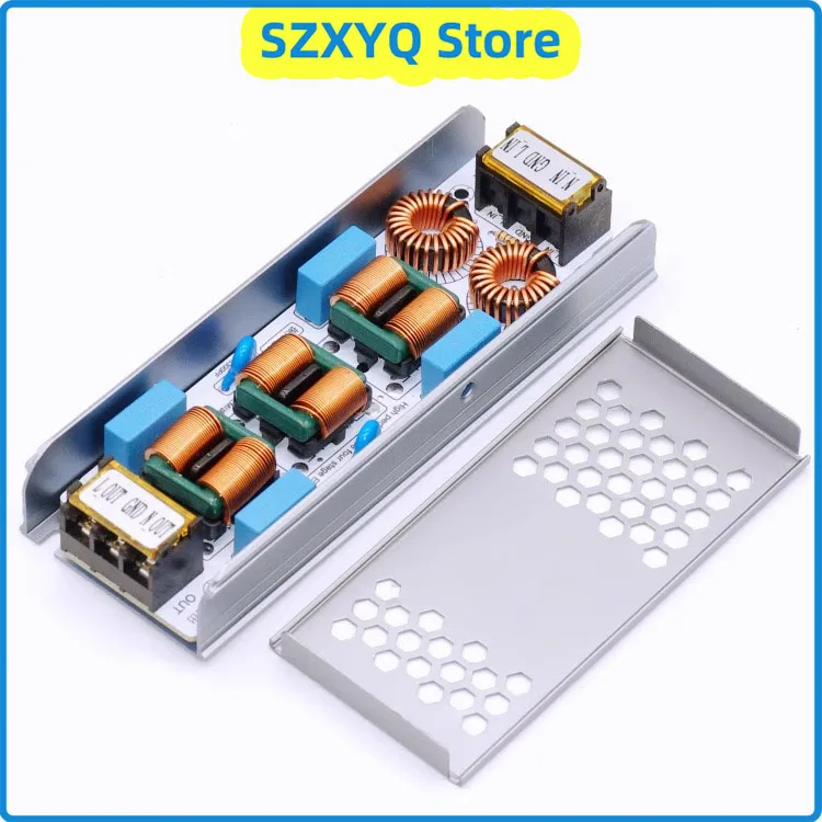 Filtro EMI 6A/10A AC 110/220V per soppressore di interferenze elettromagnetiche a 4 stadi per la purificazione di EMC di potenza e amplificatori audio