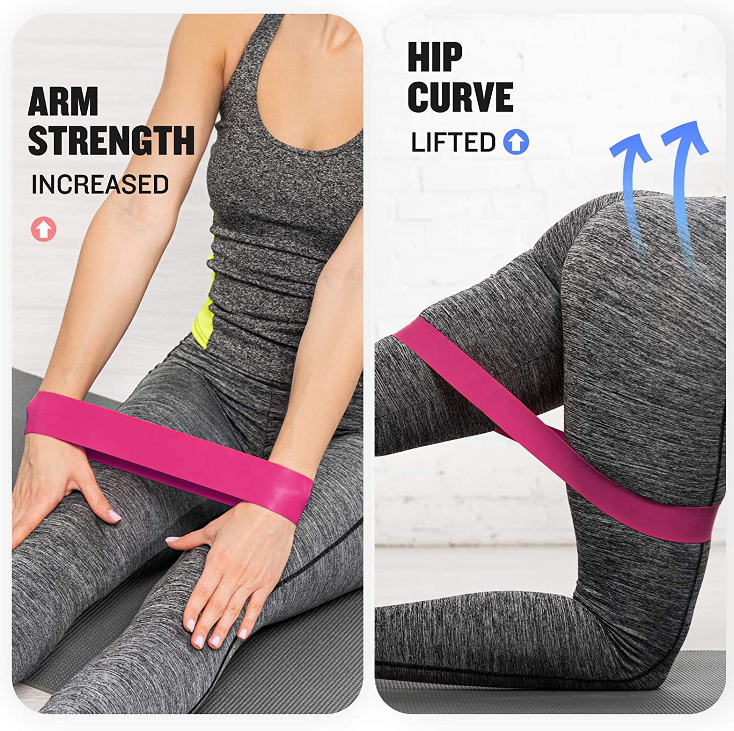 Attrezzatura per allenamento fitness portatile Fasce di resistenza in gomma Yoga Palestra Elastico per la forza delle gengive Pilates Crossfit Sport per pesi da donna