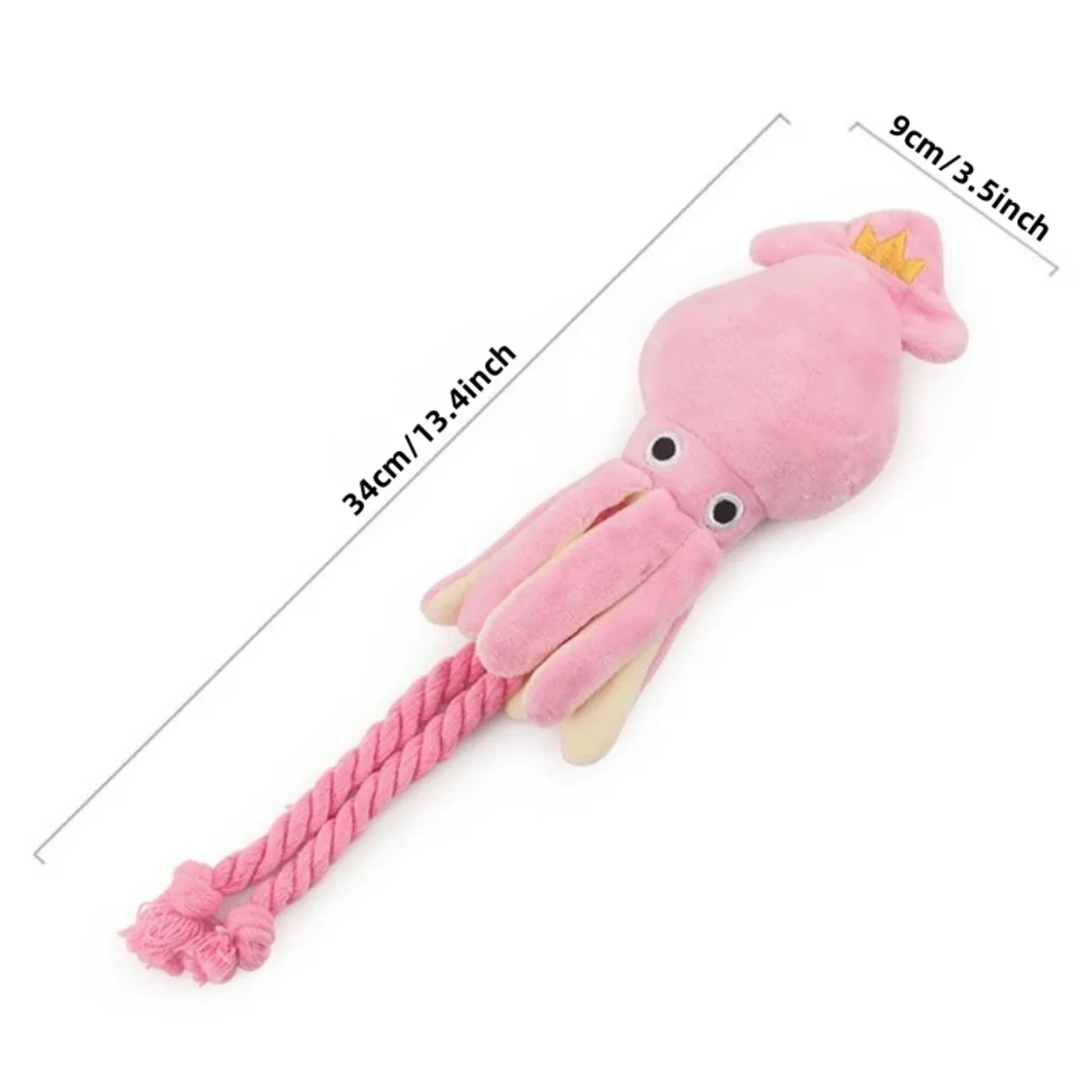 Inktvis Puppy Hond Kauwen Voor Mooie Roze Tanden Reinigen Huisdier Speelgoed Octopus Knuffels Levert BB Kleine Schattige Touw Speelgoed Hond Piepen