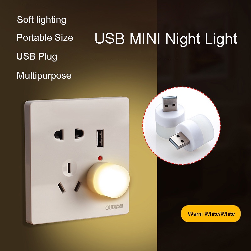 MINI Cắm USB Đèn LED 5V 1W Đèn Ngủ Đèn Đọc Sách Bảo Vệ Mắt 5V Cho Công Suất Ngân Hàng máy Tính Laptop Đèn LED