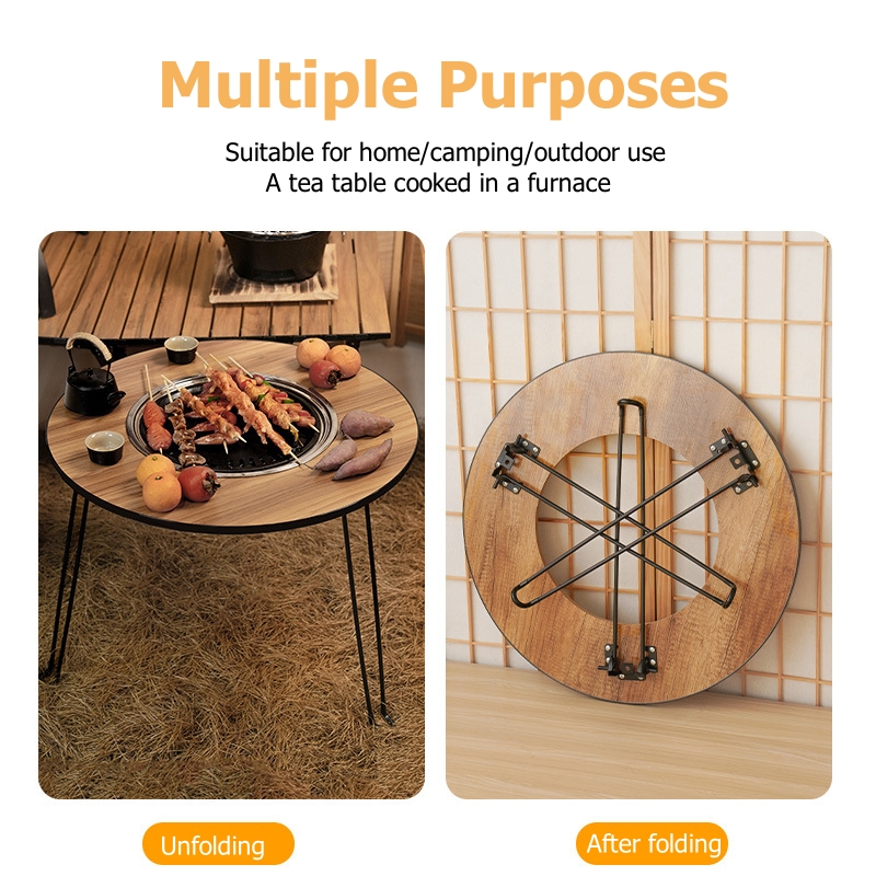 Folding Camping Table pliante Outdoor Charcoal Barbecue Grill Portable Fire Wood Heater Stove Table BBQ Brazier Grill Stand