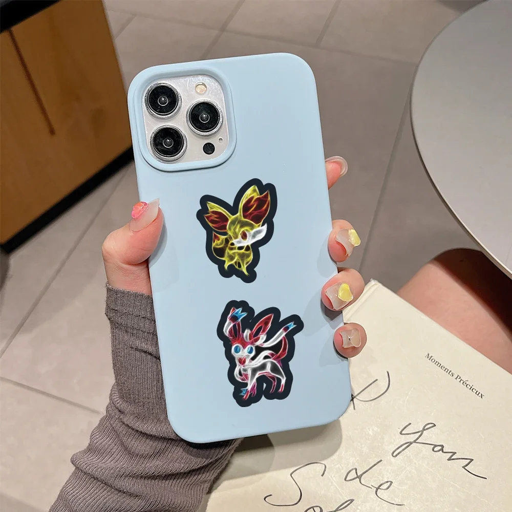 Legal néon pokemon adesivos anime pikachu graffiti decalques para portátil skate telefone à prova dwaterproof água legal dos desenhos animados adesivo para crianças