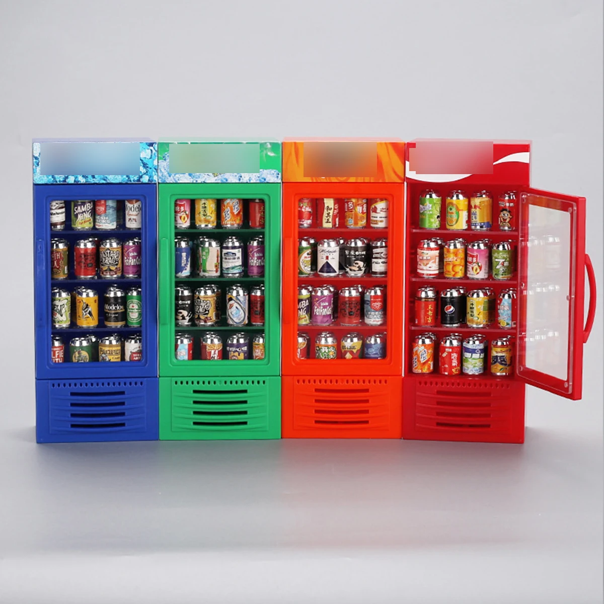 Muebles de refrigerador de supermercado en miniatura, adornos modelo, accesorios de comida, casa de muñecas, juguete, regalo de cumpleaños para niñas, 1/12