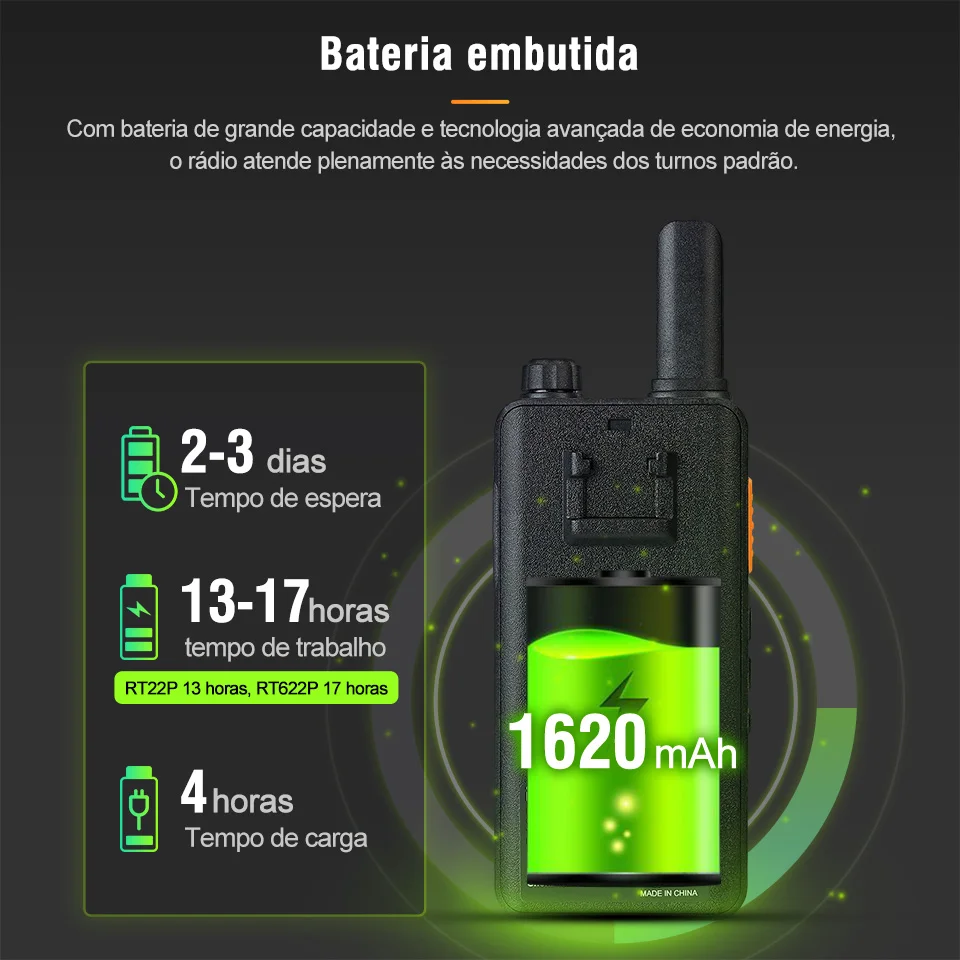 15mm ultra-fino mini walkie talkie retevis rt622p tipo c carga vox walkie-talkies pmr446 profissional portátil rádio bidirecional ht