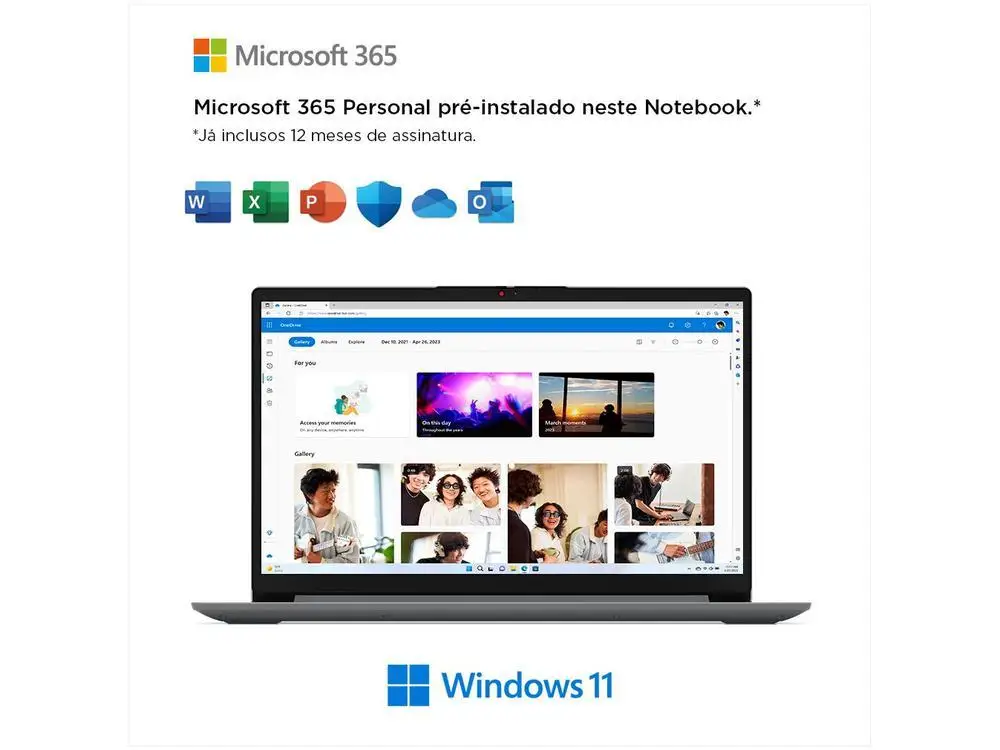 Notebook Lenovo Intel Celeron Dual Core 4GB 128GB