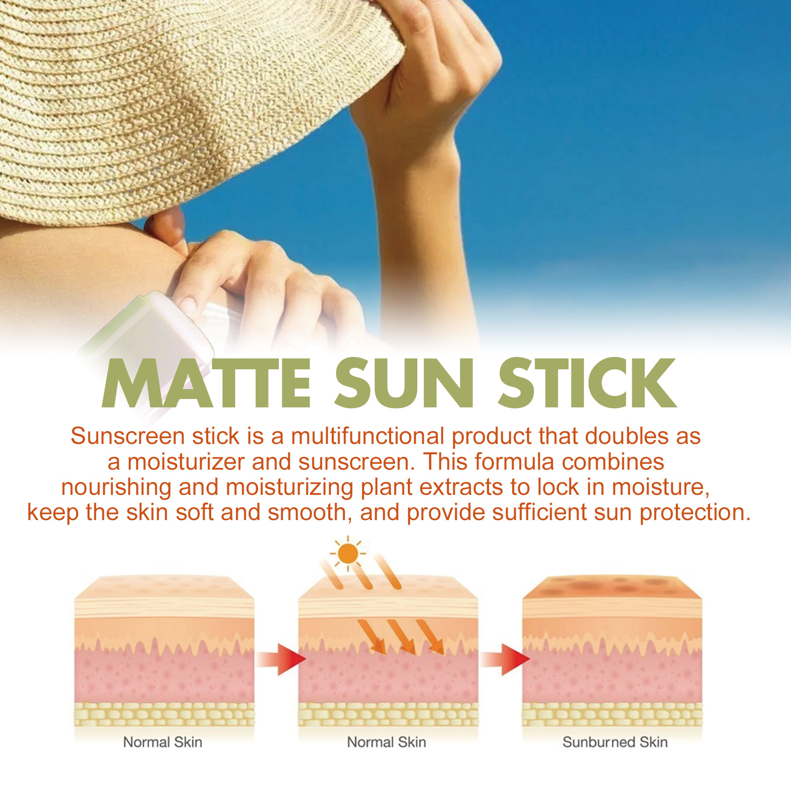 UV 保護日焼け止めスティック Spf 50 保湿抗酸化オイルコントロールソーラーブロッカーサンクリーム防水日焼け止めスティック 18 グラム