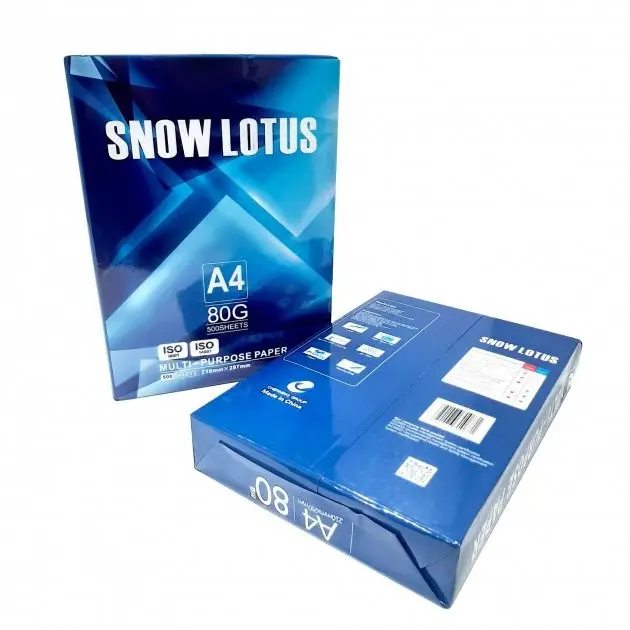 Mainpaper Papel de Oficina 500 Hojas Chenming Snow Lotus A4 80 G/m² Clase C - 500 Folios Blancos 80g