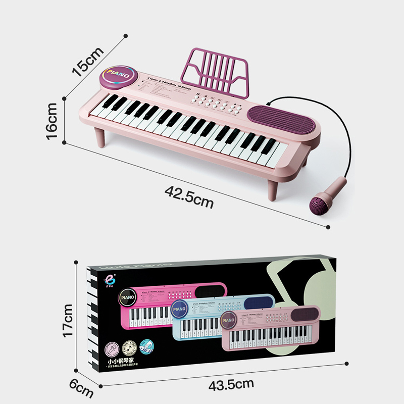 Children's Piano Keyboard 37 Keys Multifunctional Electronic Piano with Microphone Children's Early Education Educational Toys