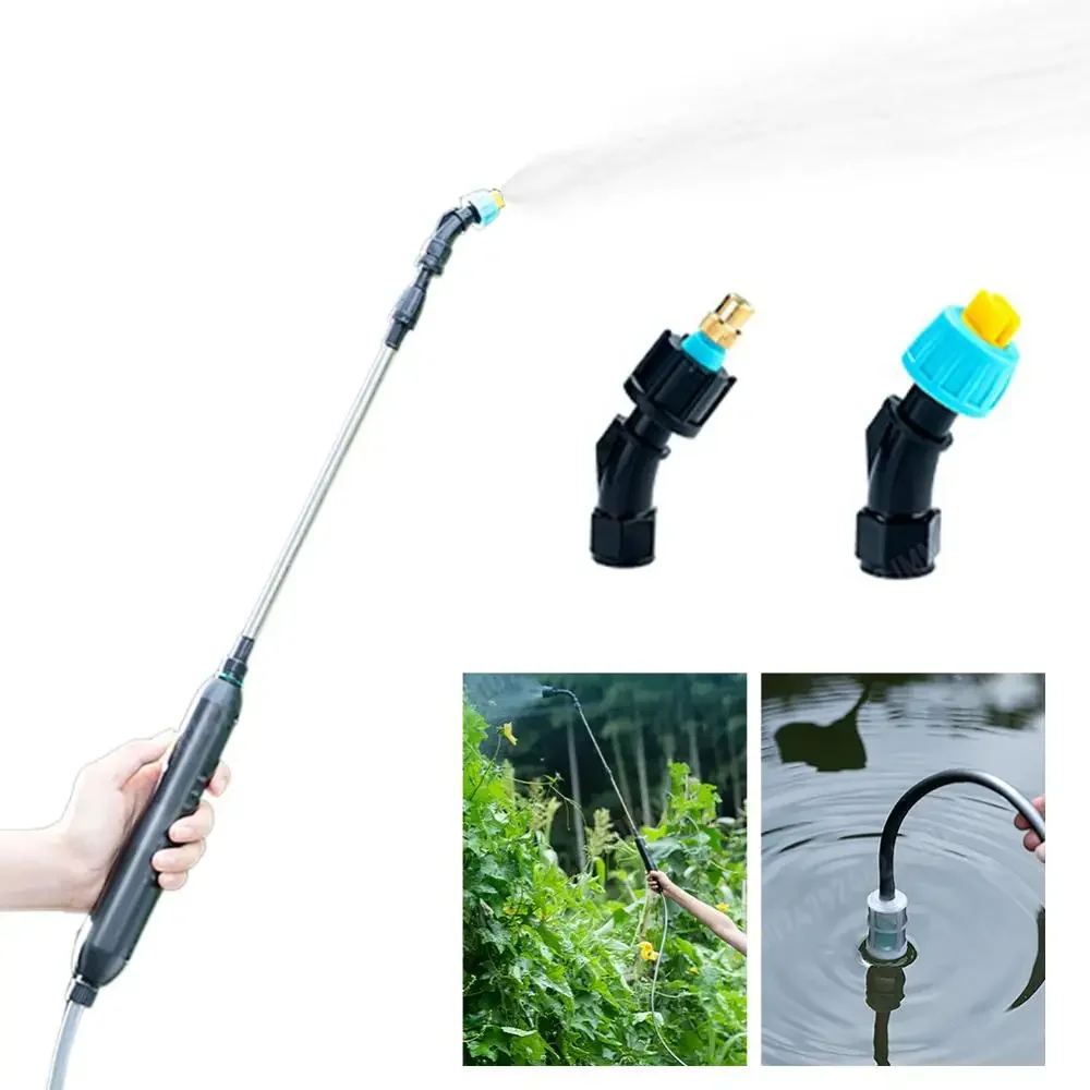 USB 충전식 휴대용 전기 분무기, 2/4 미스트 노즐, 전동 정원 분무기, 텔레스코픽 손잡이, 관개 도구