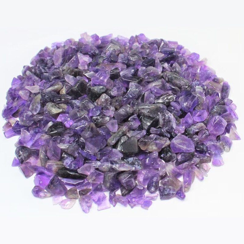 100g Amethyst/Colorful Fluorite/Botswana Agate Semi Tumbled Gemstone Mini Chips 5 - 8mm