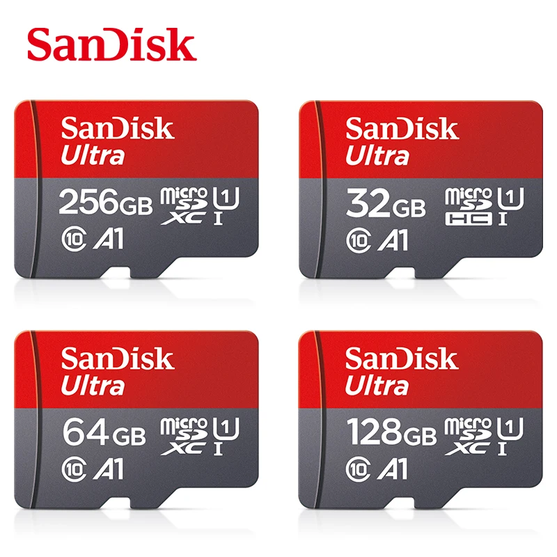 Sandisk Ultra Micro tf tarjeta SD 128GB 32GB 64GB 256GB Mini tarjeta SD SD/TF tarjeta Flash tarjeta de memoria 32 64 128 gb miniSD para teléfono