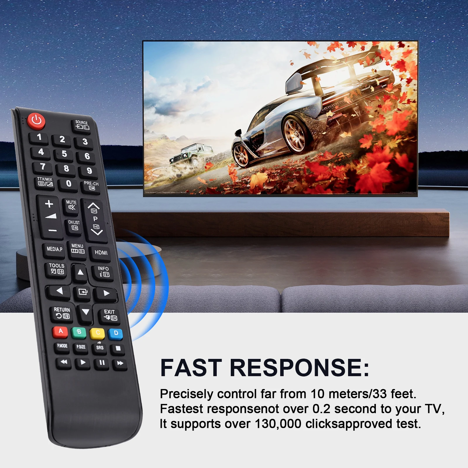 Universal für Samsung-TV-Fernbedienung, Pinter für Samsung Smart TV – LED-LCD-HDTV QLED Suhd Uhd 4K 3D-Fernseher
