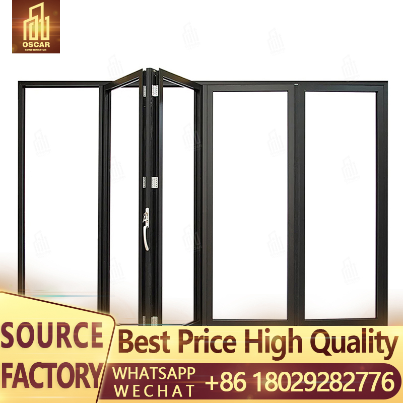 Puertas francesas exteriores premium Sunnysky con marco de aluminio blanco y entrada de fibra de vidrio